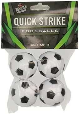 fat cat foosballsoccer game table soccer balls 36 mm regulation size foosballs blackwhite 4 pack